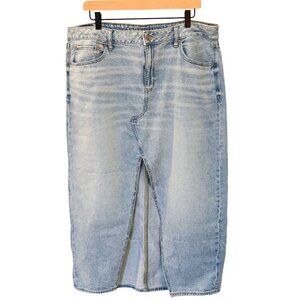 American Eagle Outfitters Light Blue Denim Midi Skirt